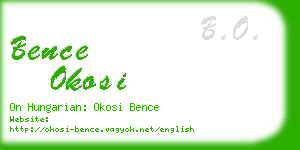 bence okosi business card